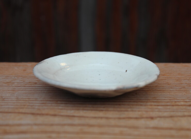 粉引面取小皿Ｐ