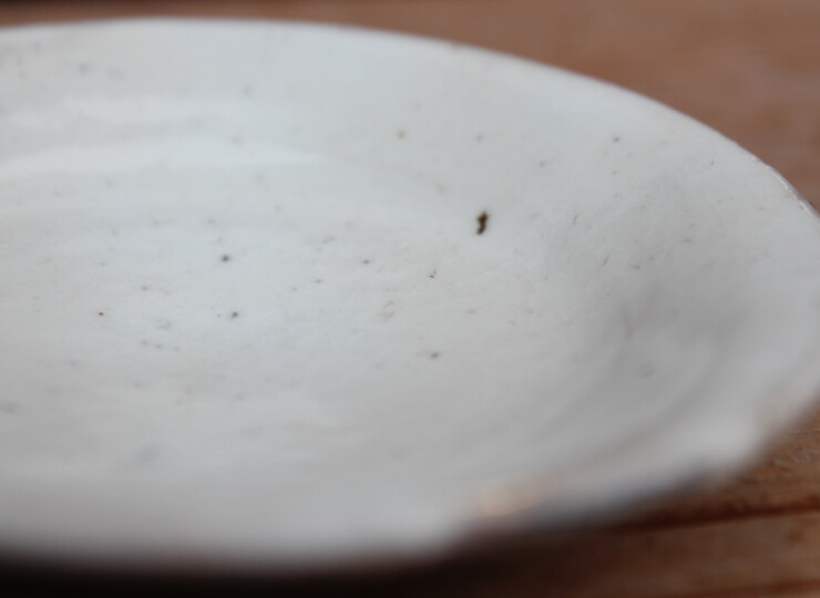 粉引面取小皿Ｐ