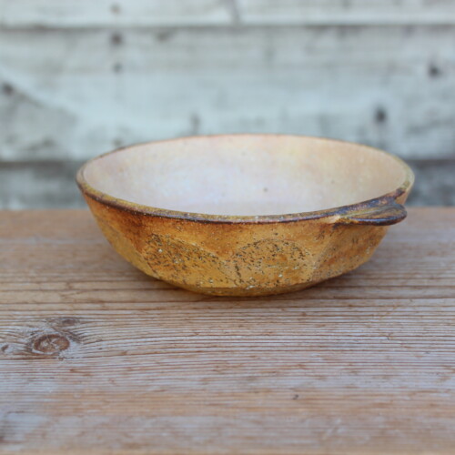 灰釉面取耳鉢Ａ