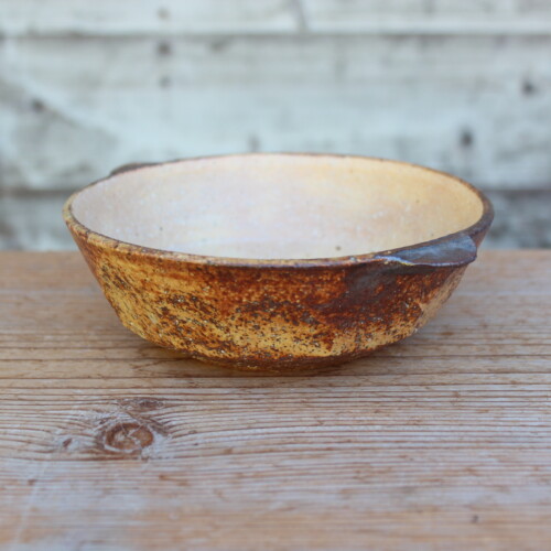 灰釉面取耳鉢Ｂ