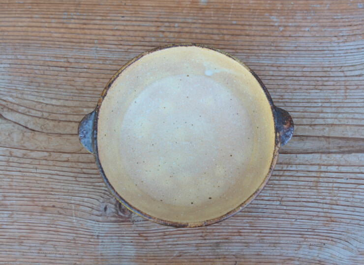 灰釉面取耳鉢Ｂ