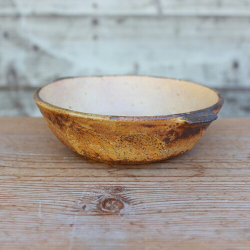 灰釉面取耳鉢Ｃ