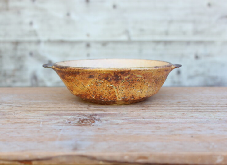 灰釉面取耳鉢Ｃ