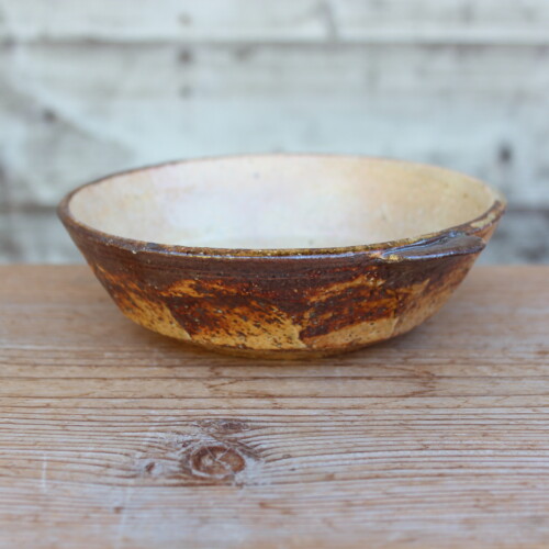 灰釉面取耳鉢Ｄ