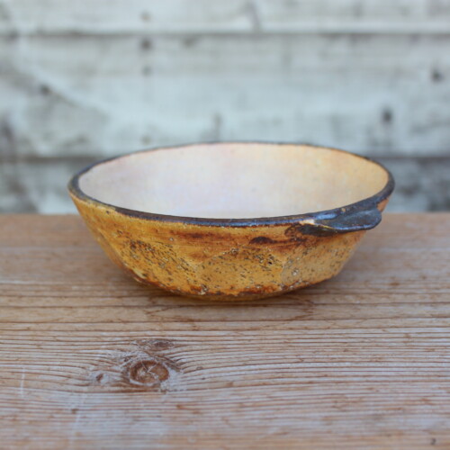 灰釉面取耳鉢Ｅ