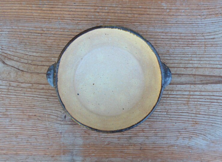 灰釉面取耳鉢Ｅ