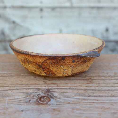 灰釉面取耳鉢Ｇ