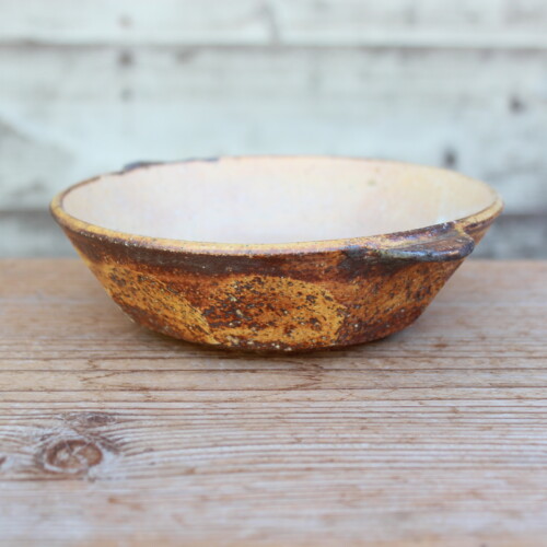 灰釉面取耳鉢Ｊ