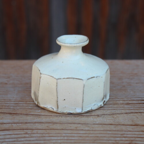 粉引面取花入Ｃ