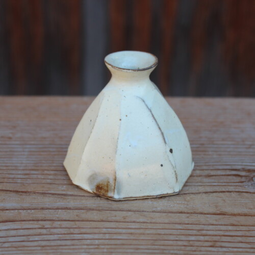 粉引面取花入Ｄ