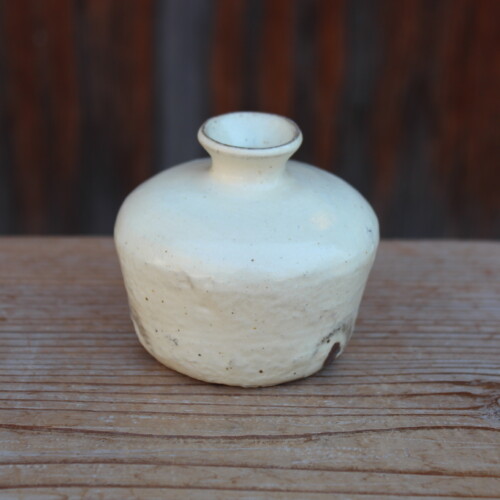 粉引石目花入Ｅ