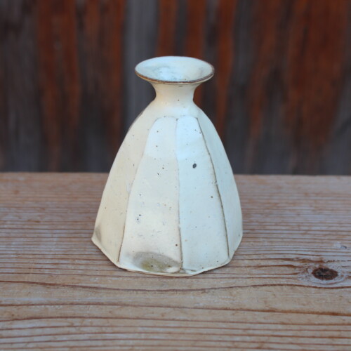 粉引面取花入Ｇ