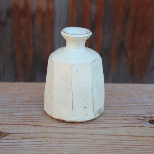 粉引面取花入Ｈ