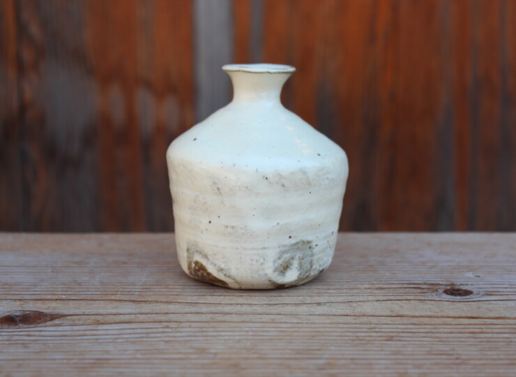 粉引石目花入Ｉ