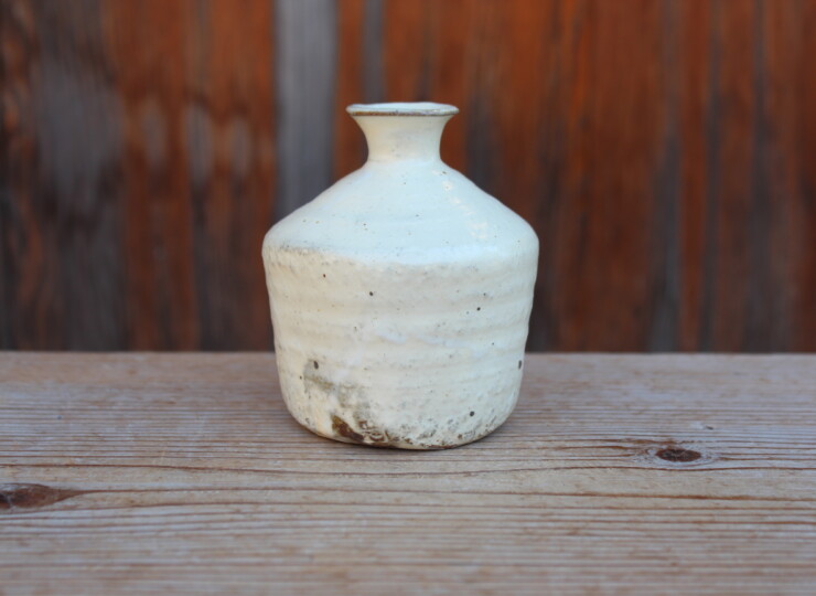 粉引石目花入Ｉ