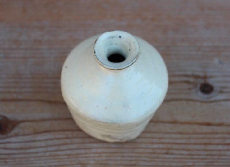 粉引石目花入Ｉ