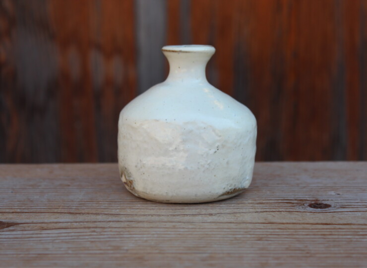 粉引石目花入Ｊ