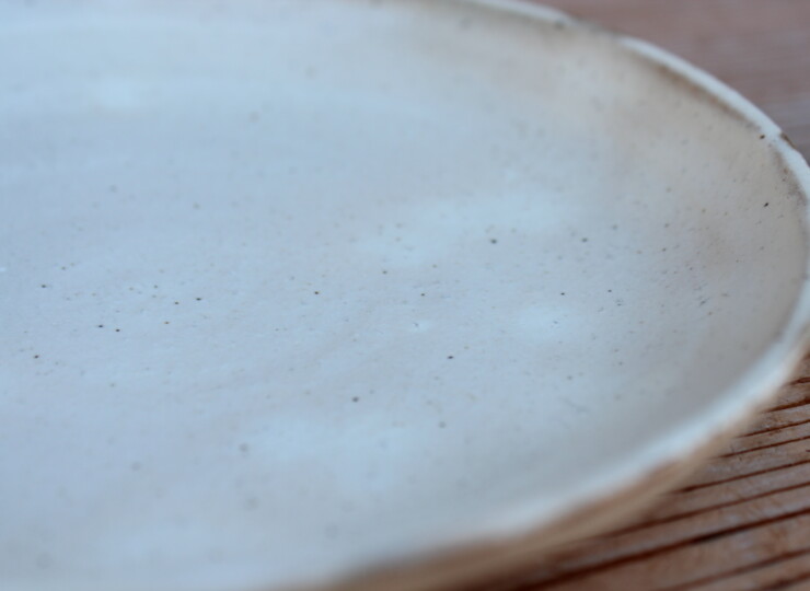 粉引面取平皿Ａ