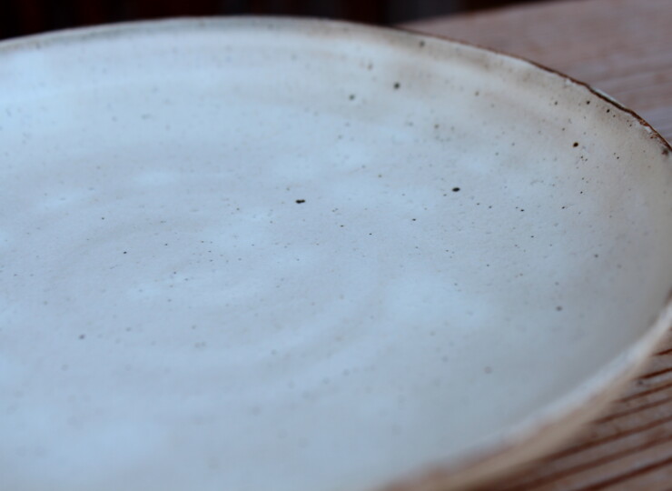 粉引面取平皿Ｂ