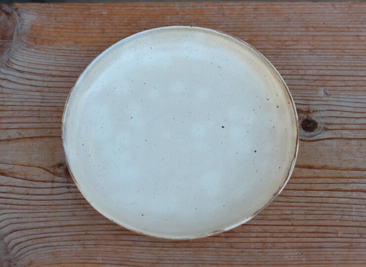 粉引面取平皿Ｂ