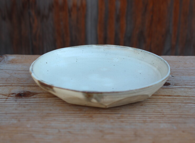 粉引面取平皿Ｄ