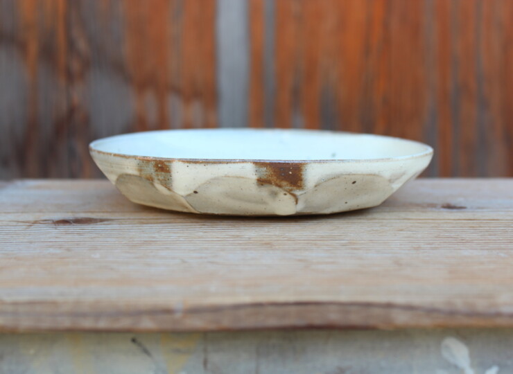 粉引面取平皿Ｄ