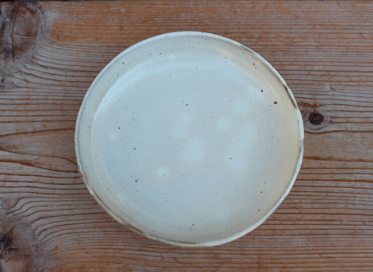 粉引面取平皿Ｄ