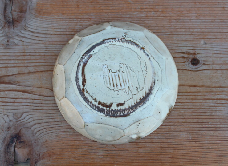 粉引面取平皿Ｄ