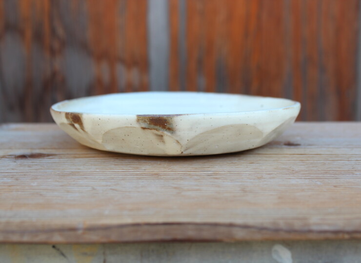 粉引面取平皿Ｅ