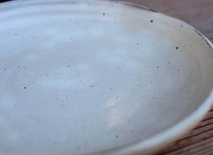 粉引面取平皿Ｅ