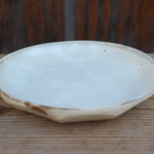 粉引面取平皿Ｆ