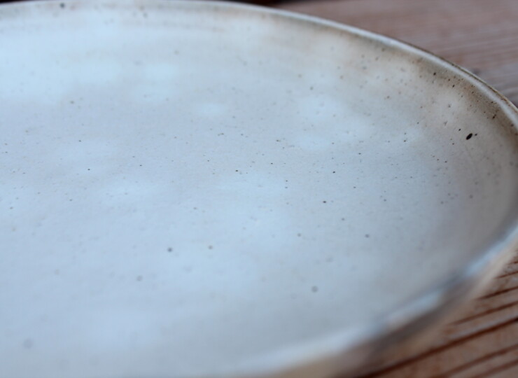 粉引面取平皿Ｆ