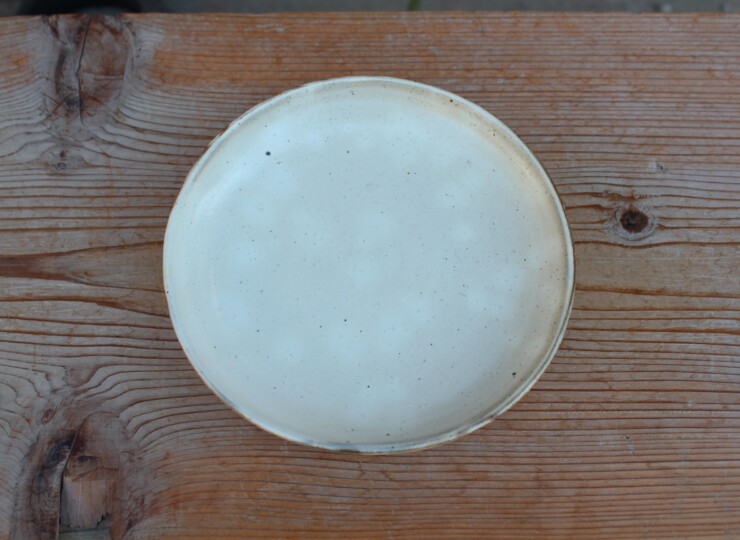 粉引面取平皿Ｆ