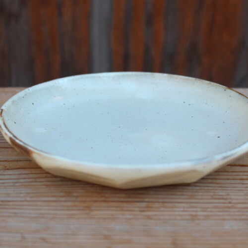 粉引面取平皿Ｇ