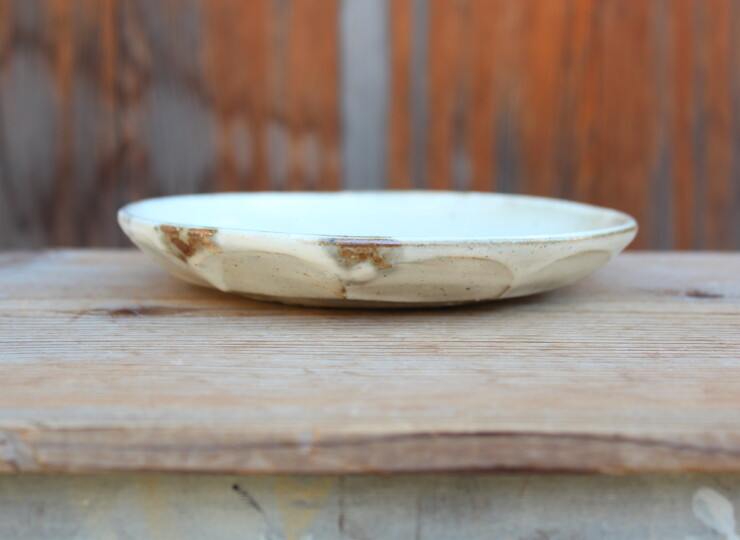 粉引面取平皿Ｇ