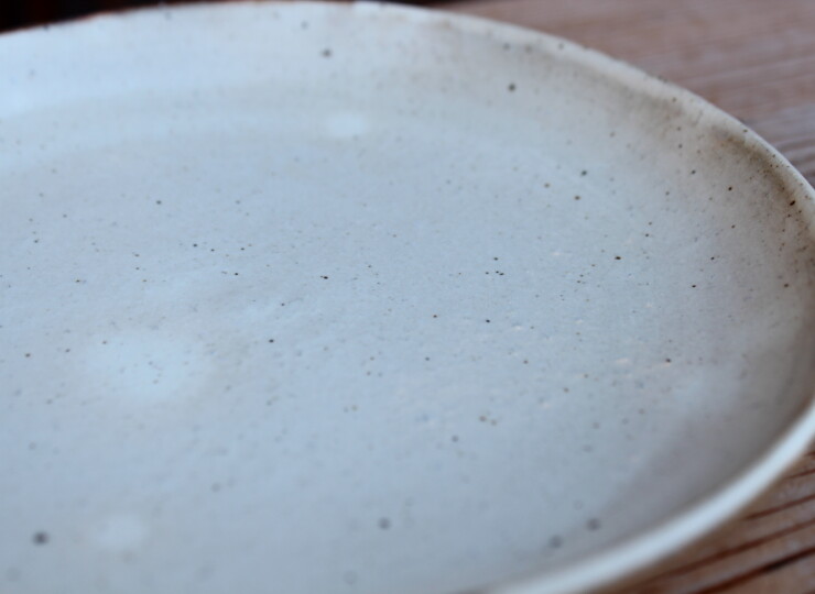 粉引面取平皿Ｇ