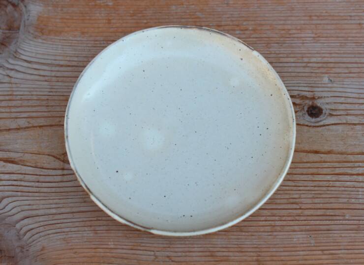 粉引面取平皿Ｇ