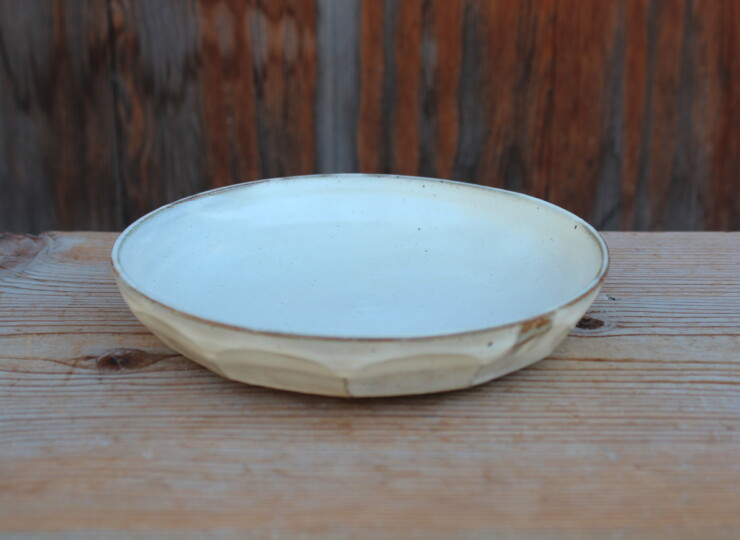 粉引面取平皿Ｉ