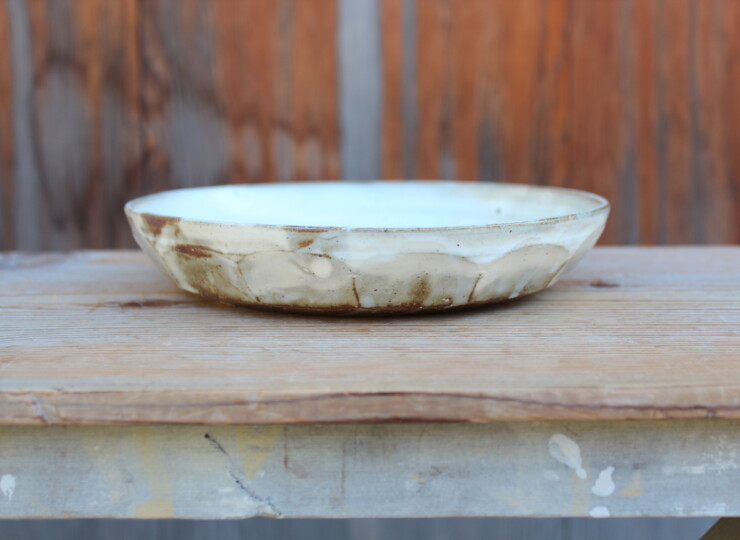 粉引面取平皿Ｉ