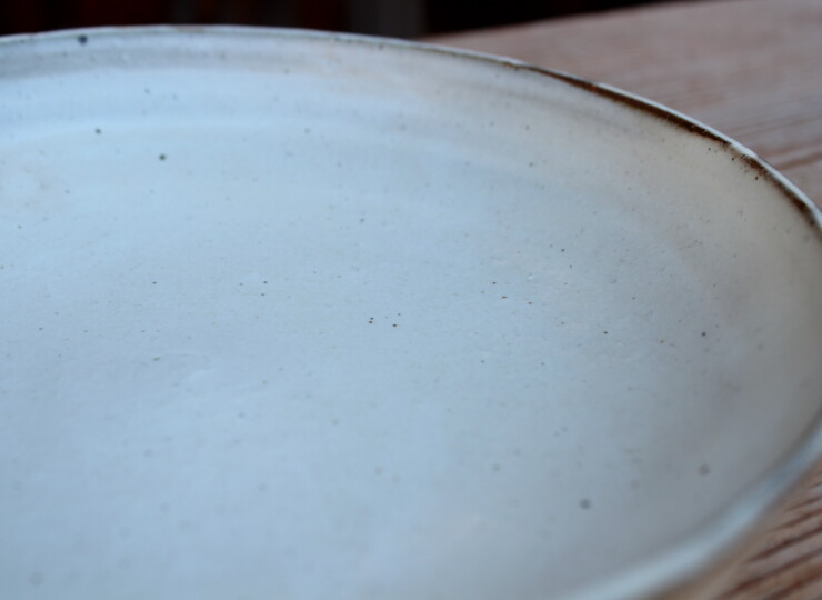 粉引面取平皿Ｉ