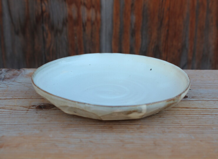 粉引面取平皿Ｋ