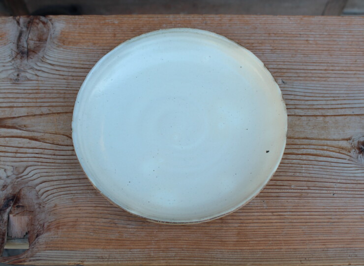 粉引面取平皿Ｋ