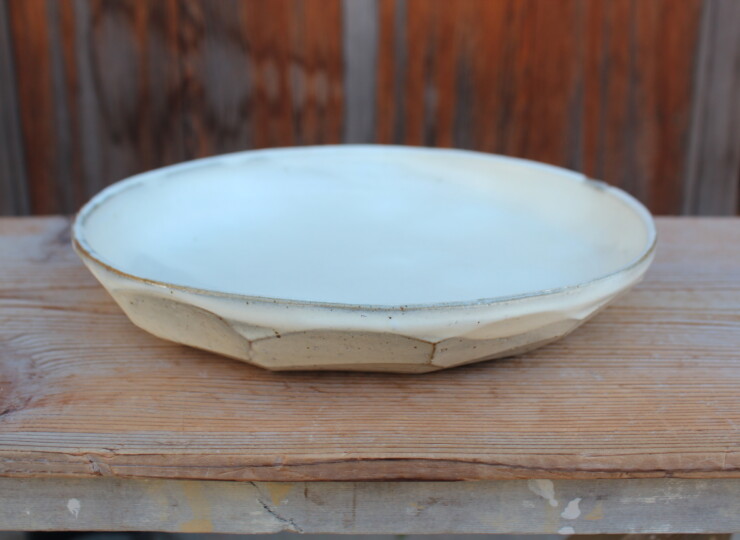 粉引面取平皿Ｎ