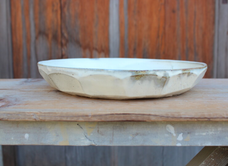 粉引面取平皿Ｎ