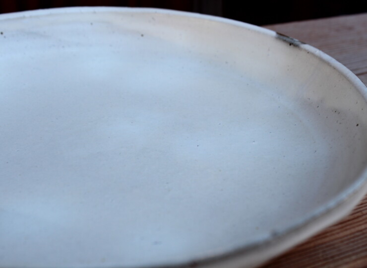 粉引面取平皿Ｎ