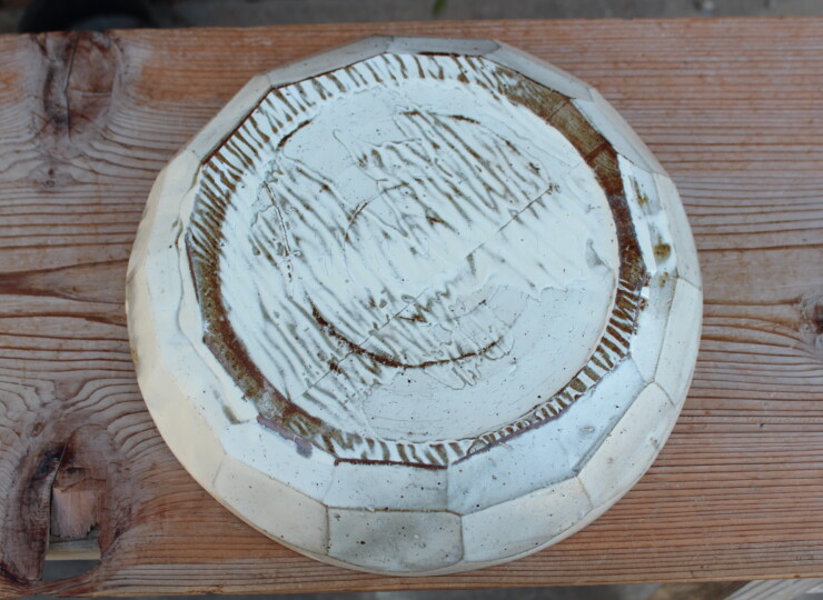 粉引面取平皿Ｎ