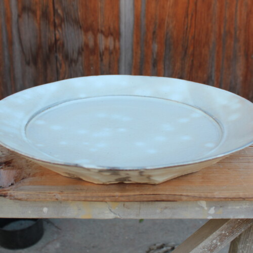 粉引面取平皿Ｃ