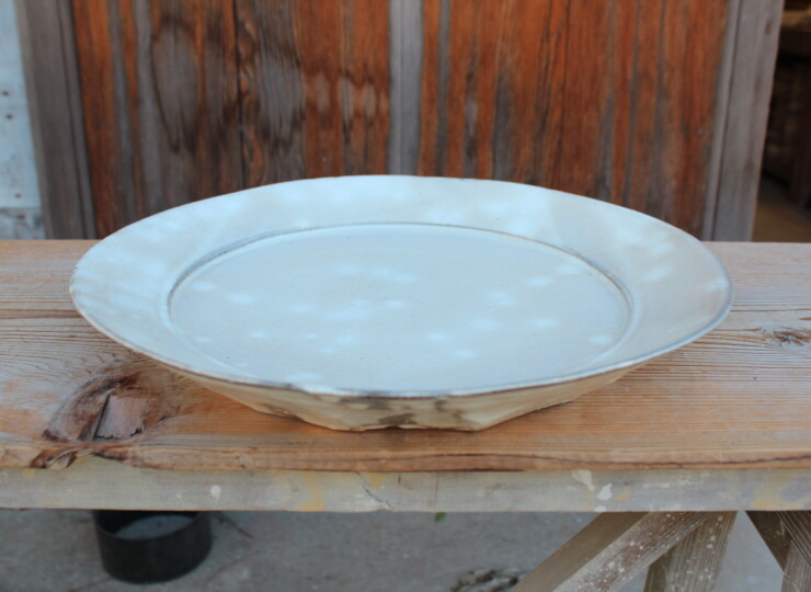 粉引面取平皿Ｃ