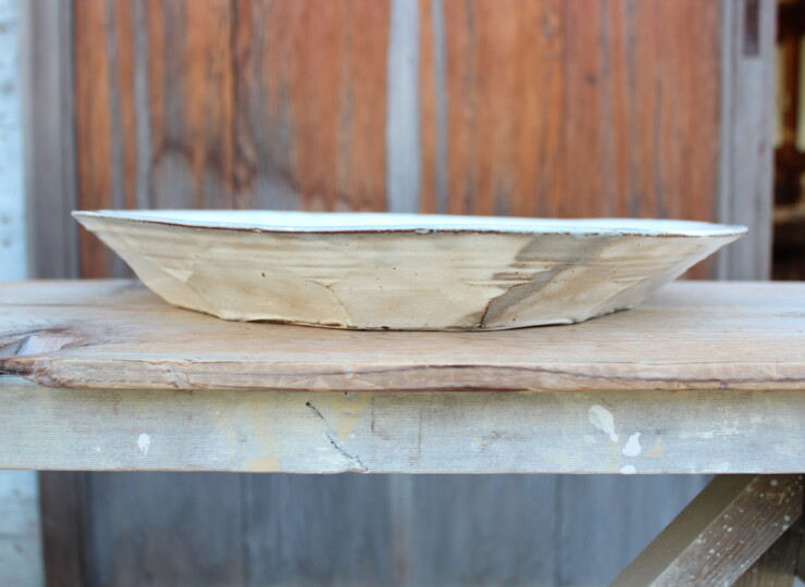 粉引面取平皿Ｃ