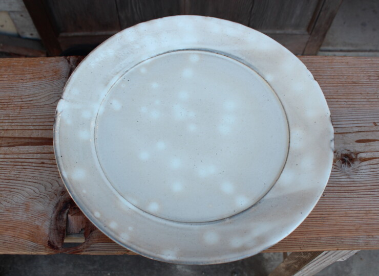 粉引面取平皿Ｃ